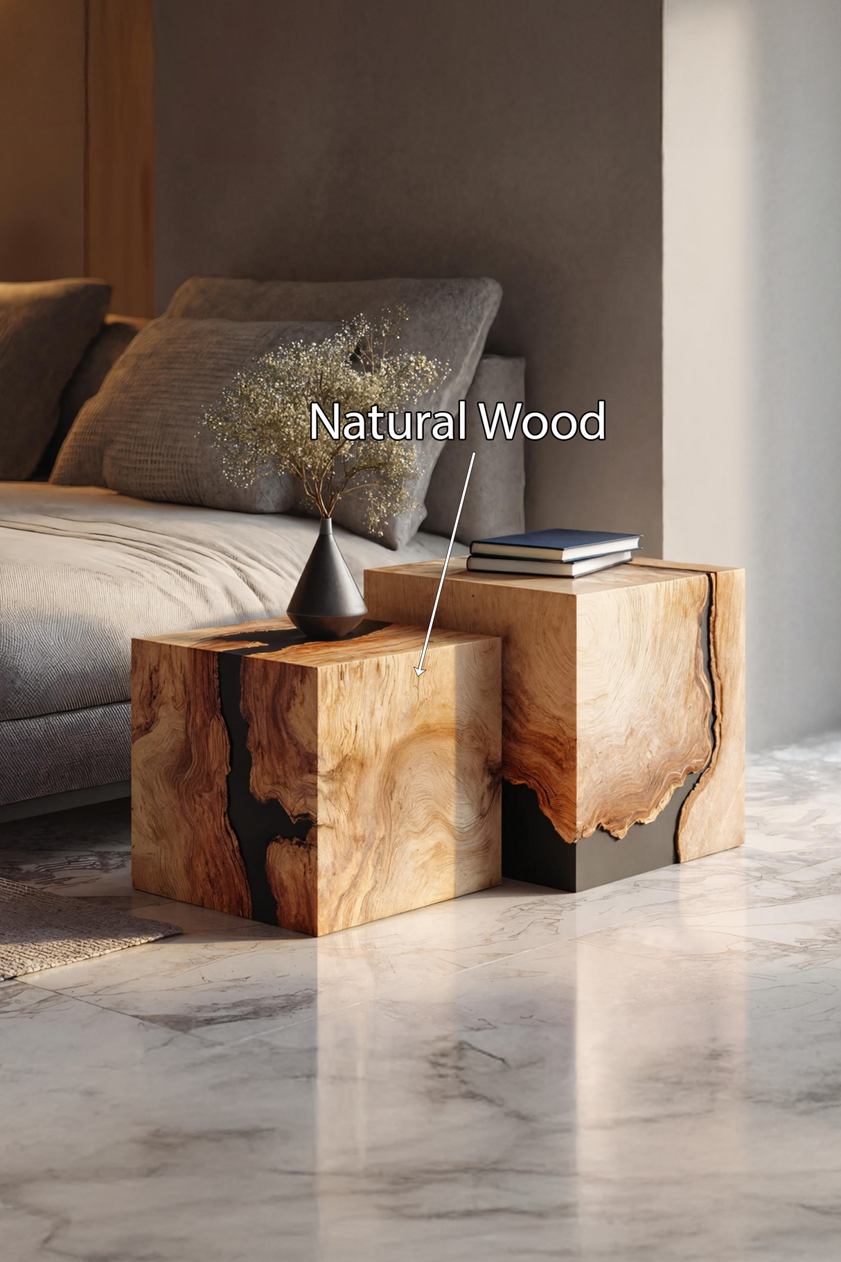 Mid Century Wooden Square Coffee Table For Minimalist Style