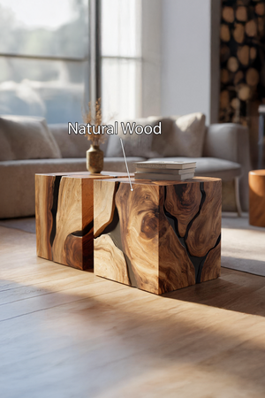 Handcrafted Wooden Square Coffee Table For Furniture Decor
