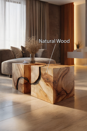 Farmhouse Wooden Square Coffee Table For Cozy Interiors