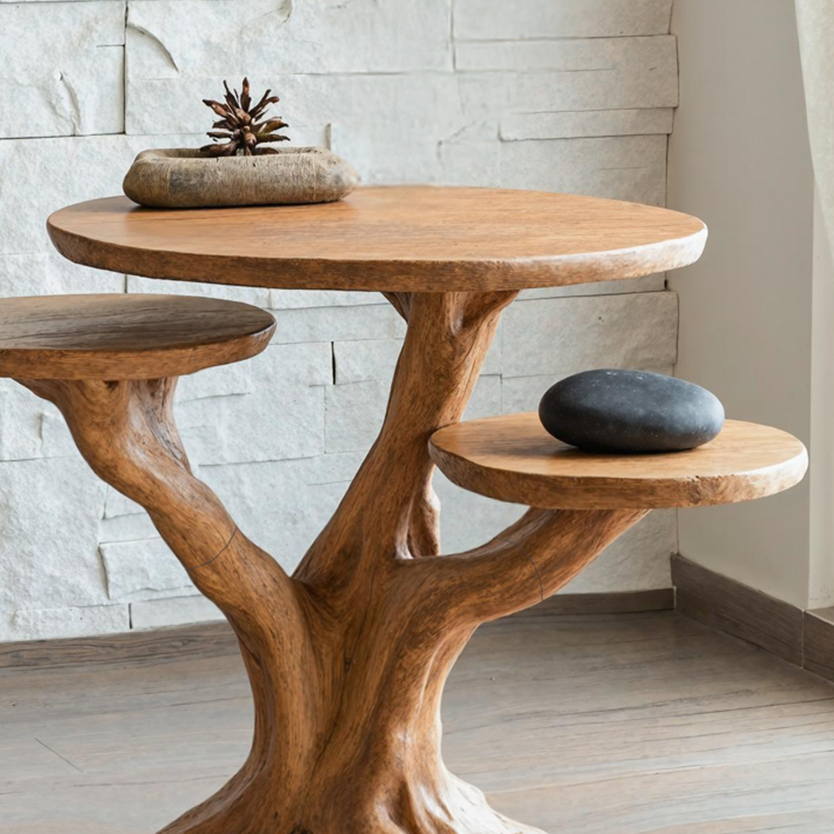 Farmhouse Live Edge End Table Living Room Decor