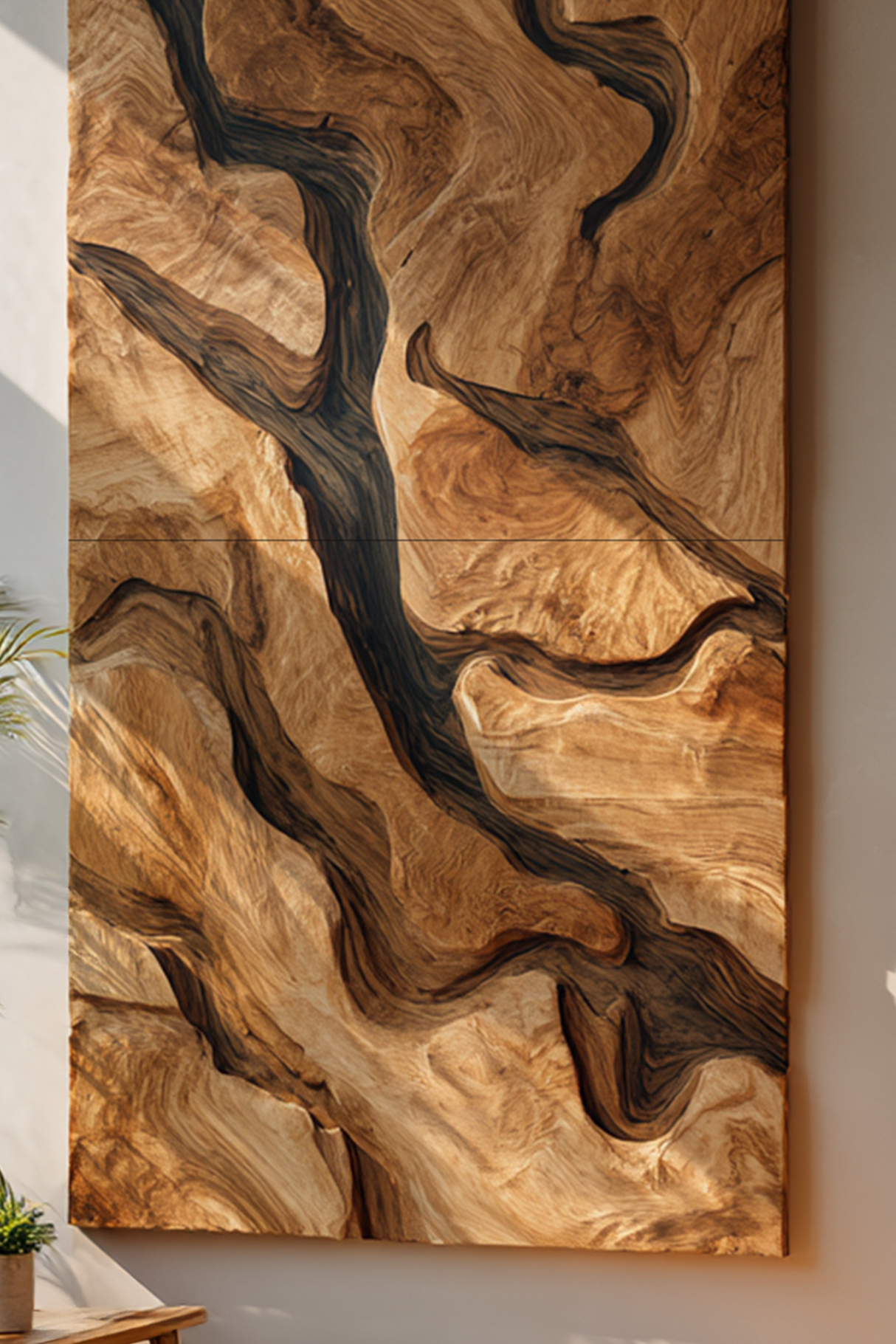 Handcrafted Wooden Wall Art Sculpture For Bedroom