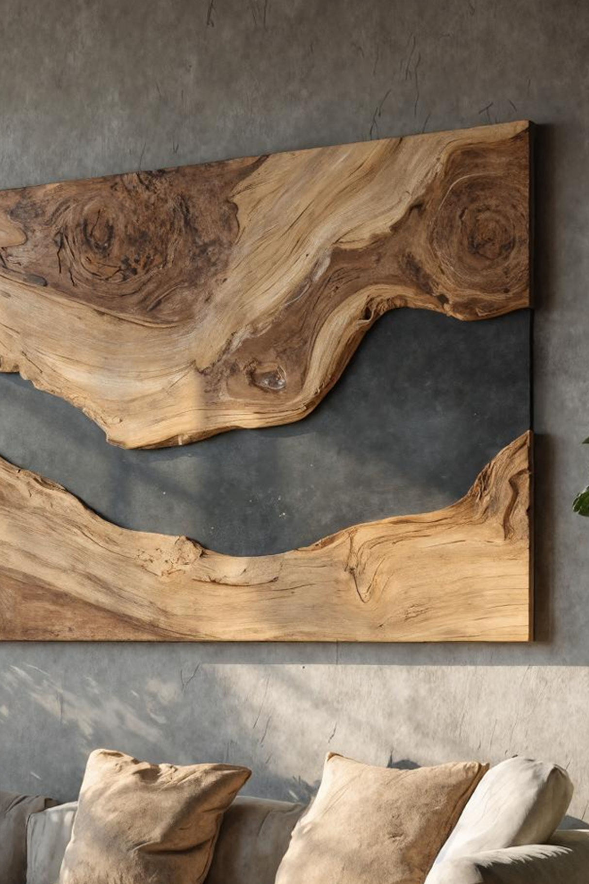 Modern Wooden Wall Art Sculpture For Bedroom Design