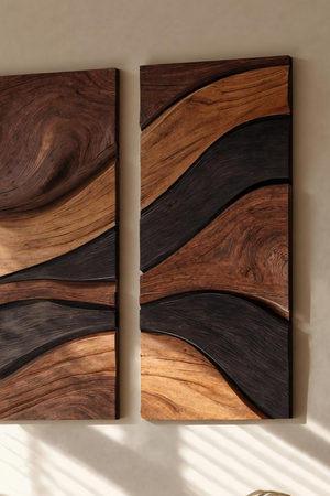 Modern Solid Wood Wall Art For Contemporary Living Room