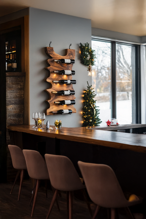 Handcrafted Live Edge Wine Holder For Entryway Design Ideas