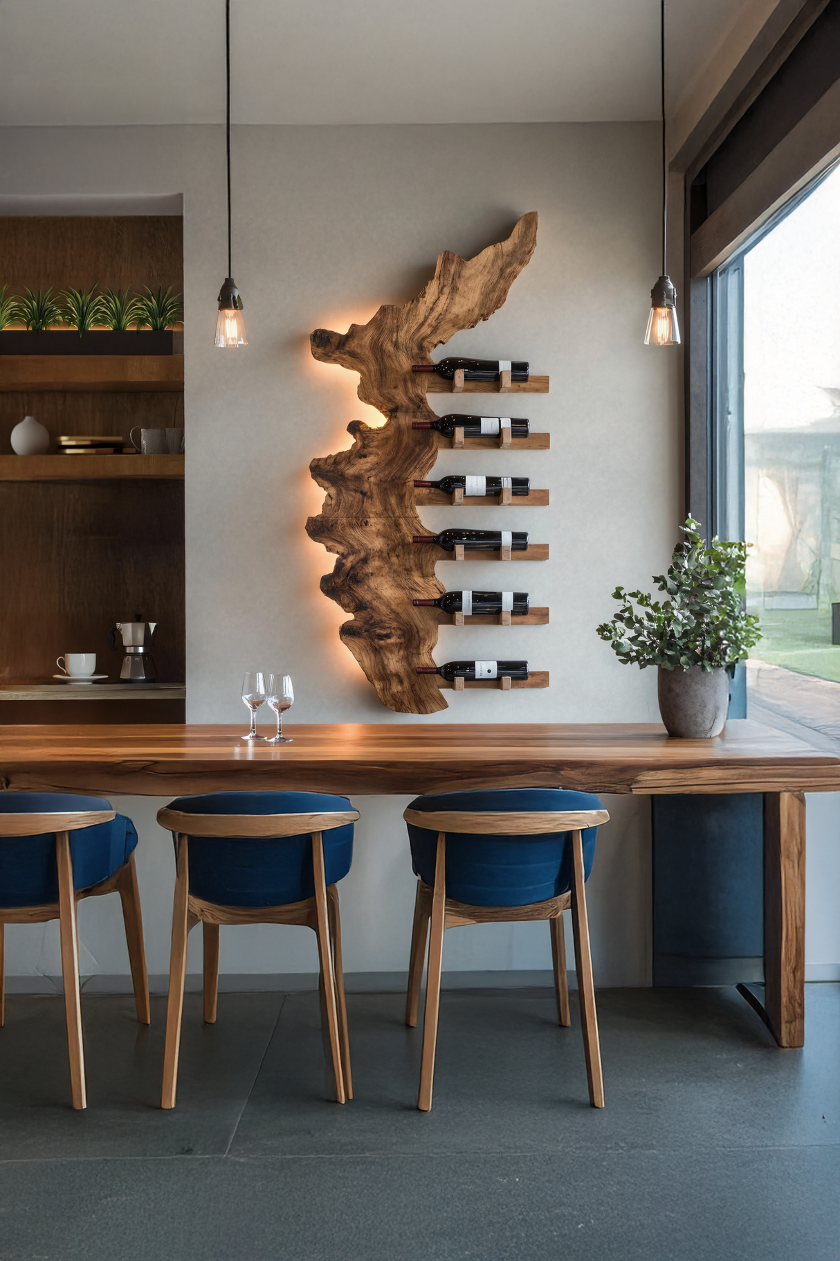 Farmhouse Solid Wood Wine Rack For Entryway Design And Style