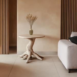 Farmhouse Solid Wood End Table For Living Room Stylish Wall Accent