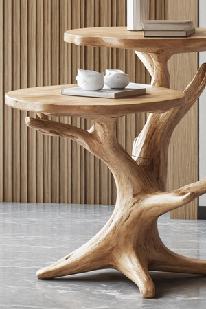 Mid Century Wooden End Table For Furniture Decor Elegant Living Room