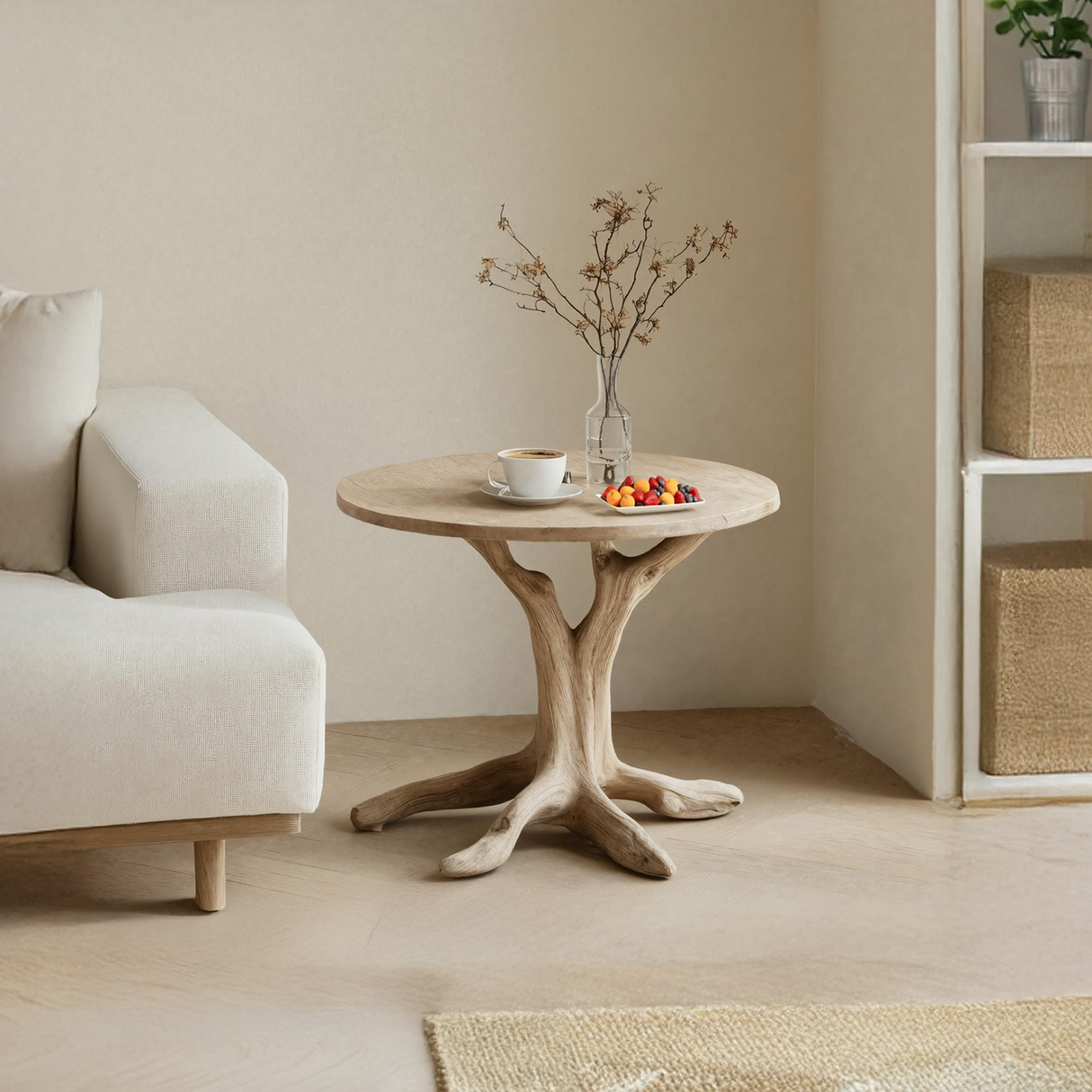 Rustic Wooden End Table For Furniture Decor Practical Living Room