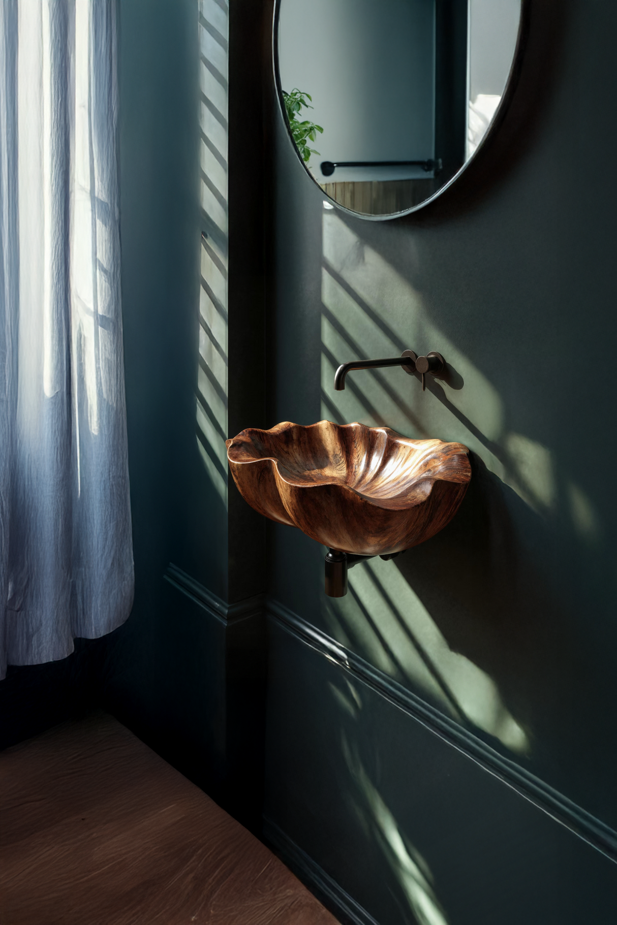 Modern Live Edge Wood Vanity Sink For Statement Bedroom Decor