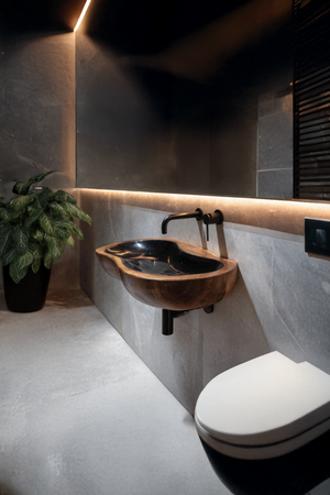 Farmhouse Solid Wood Wash Basin For Rustic Bathroom Vanity Decor