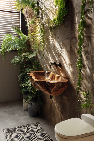 Farmhouse Solid Wood Wash Basin For Cozy Bedroom Furniture Design