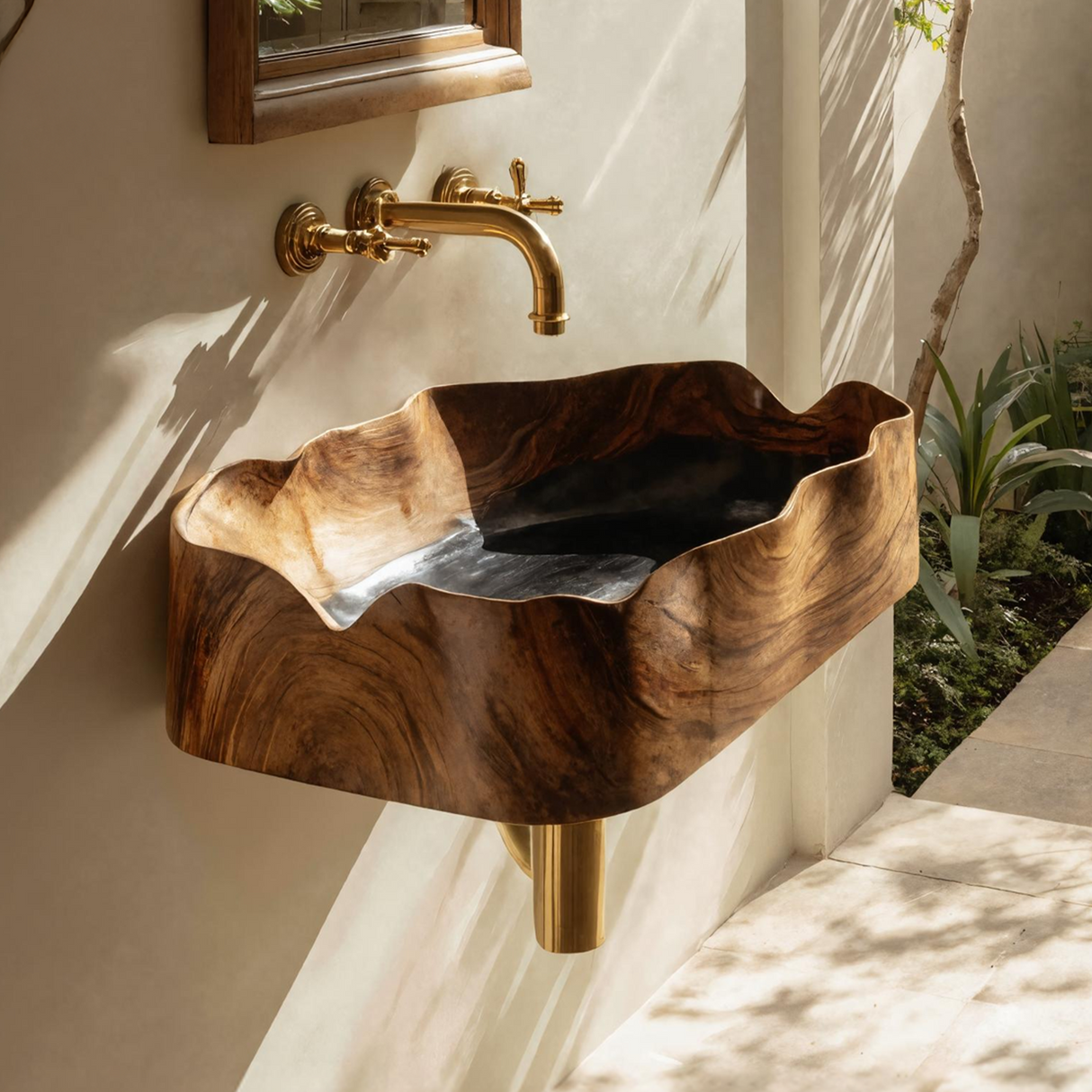 Farmhouse Solid Wood Vanity Sink For Bathroom Furniture Design