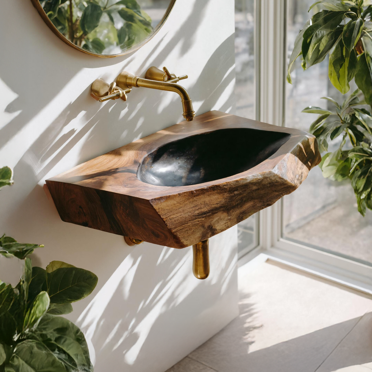 Mid Century Solid Wood Vanity Sink For Bathroom Furniture And Decor