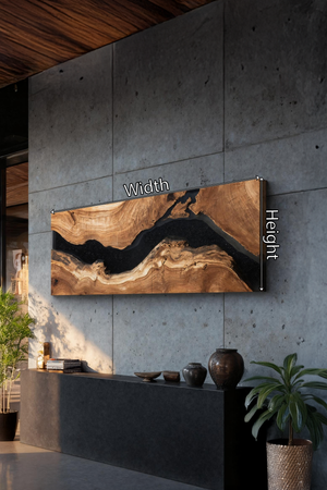 Handcrafted Wooden Rectangular Wall Art For Living Room Decor