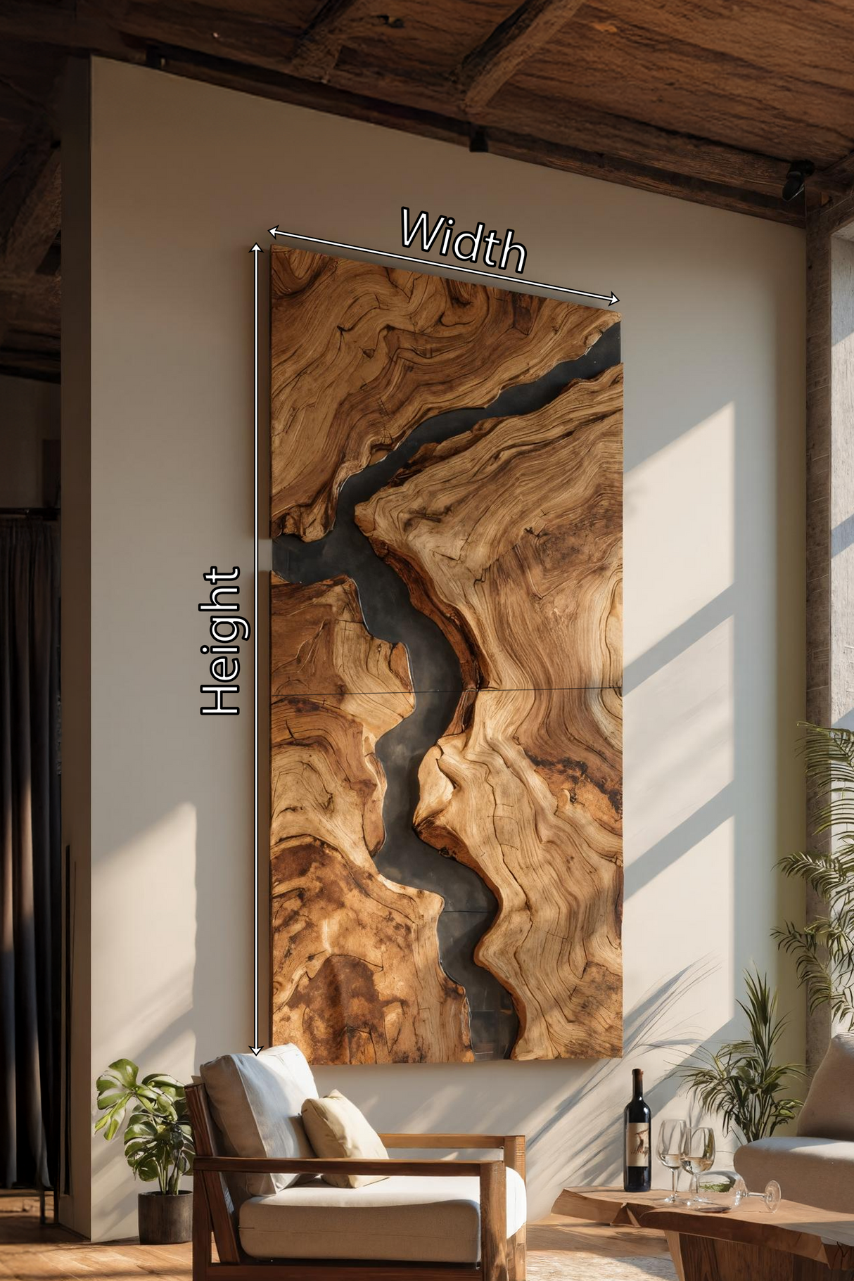 Mid Century Wooden Wall Art Sculpture For Entryway