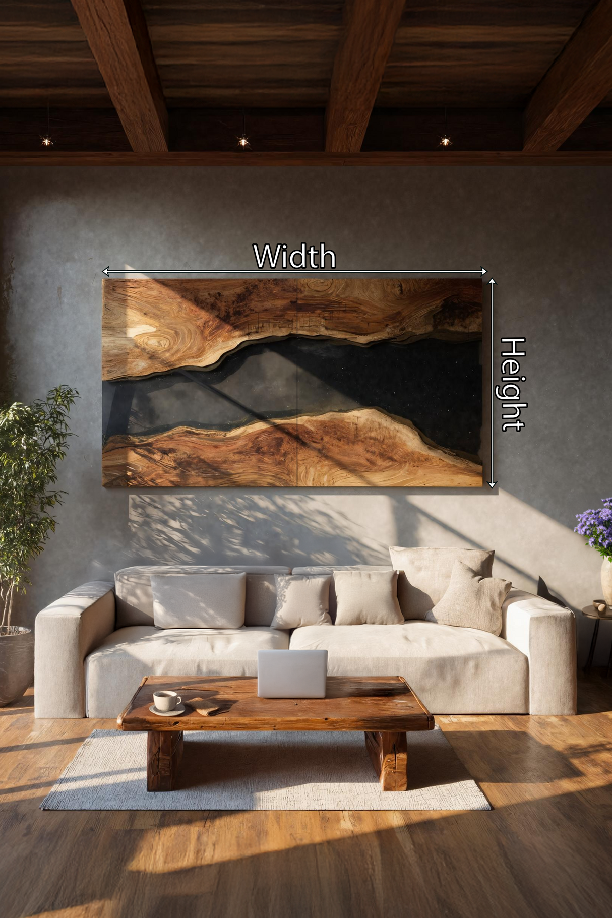 Farmhouse Solid Wood Wall Sculpture For Living Room