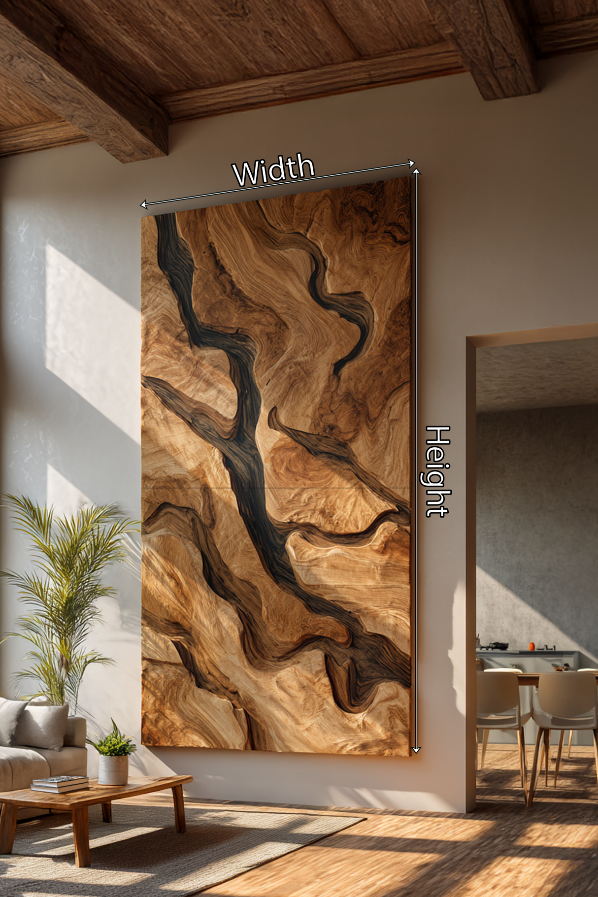 Handcrafted Wooden Wall Art Sculpture For Bedroom