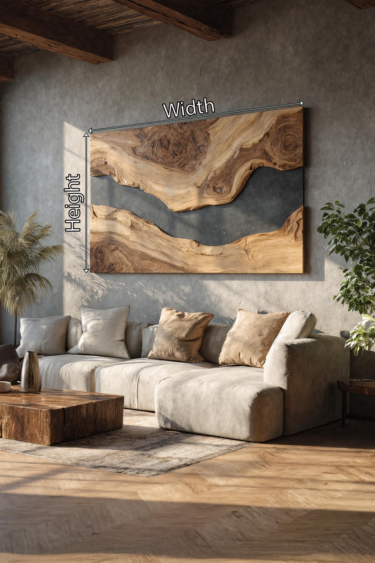 Modern Wooden Wall Art Sculpture For Bedroom Design