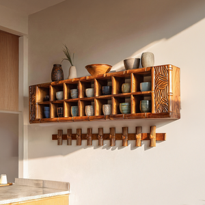 Modern Wooden Storage Shelf For Kitchen Essentials