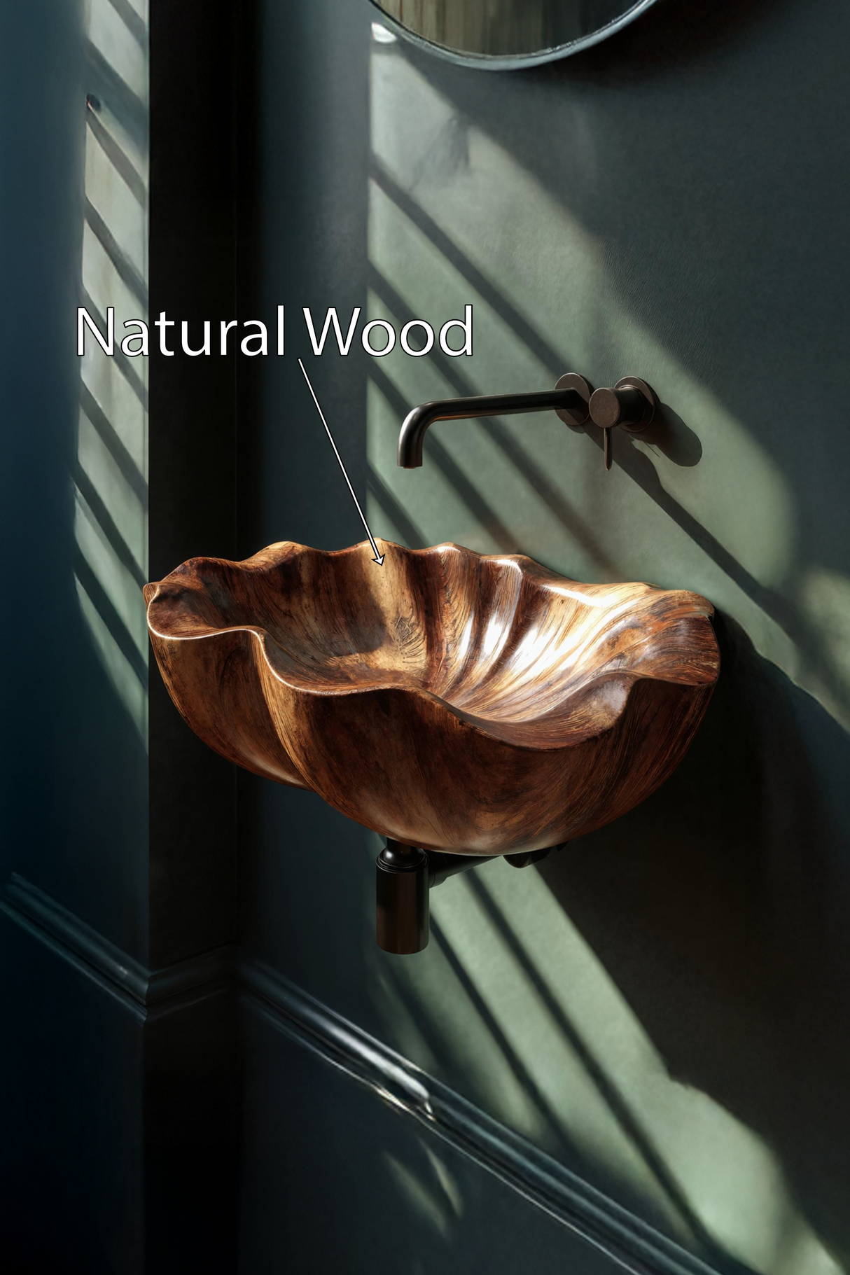 Modern Live Edge Wood Vanity Sink For Statement Bedroom Decor