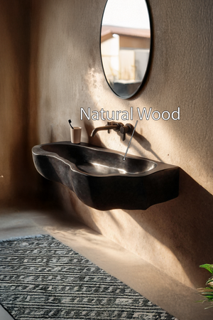 Handcrafted Solid Wood Wash Basin For Sustainable Bathroom Furniture