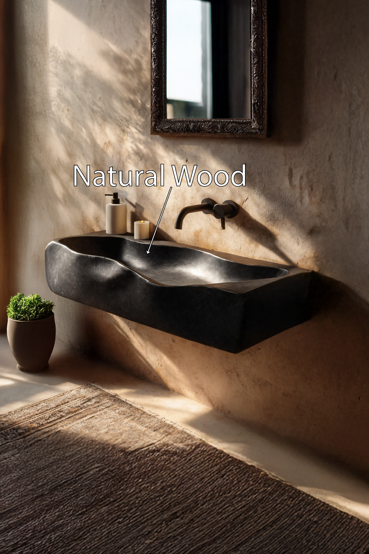Handcrafted Live Edge Wood Vanity Sink For One Of A Kind Bathroom Decor