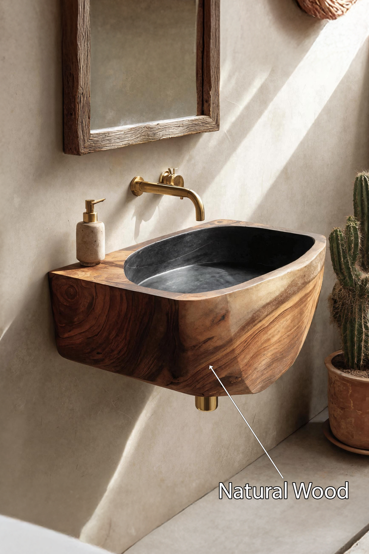 Modern Solid Wood Vanity Sink For Minimalist Bathroom Design