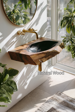Mid Century Solid Wood Vanity Sink For Bathroom Furniture And Decor