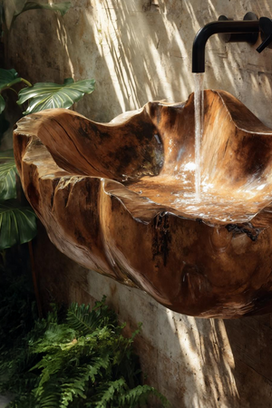 Modern Solid Wood Wash Basin For Luxury Bedroom Furniture Decor