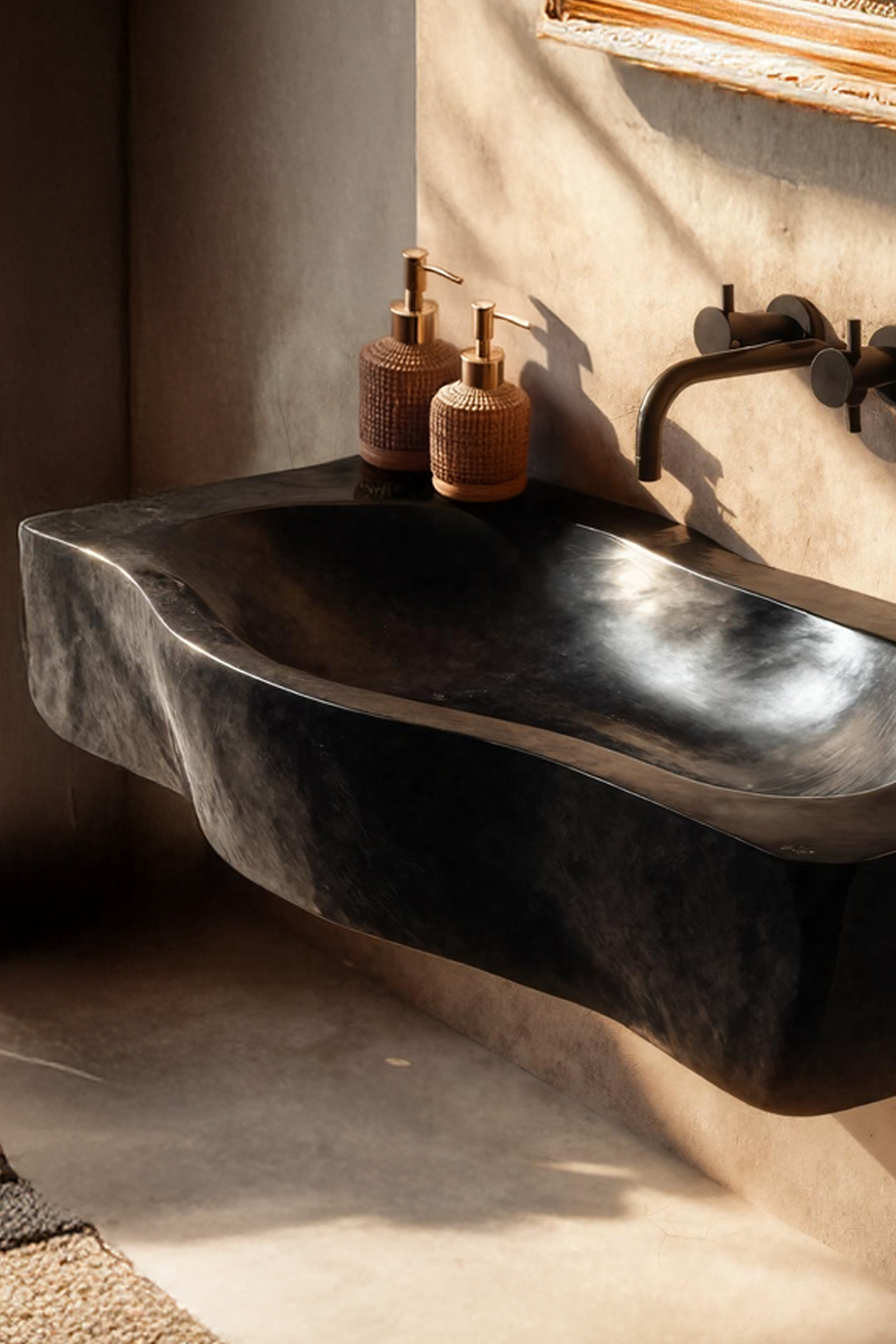 Modern Wooden Live Edge Wood Basin For Contemporary Vanity Decor
