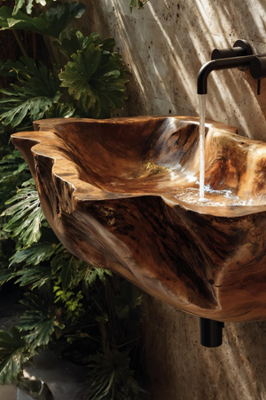 Farmhouse Solid Wood Wash Basin For Cozy Bedroom Furniture Design