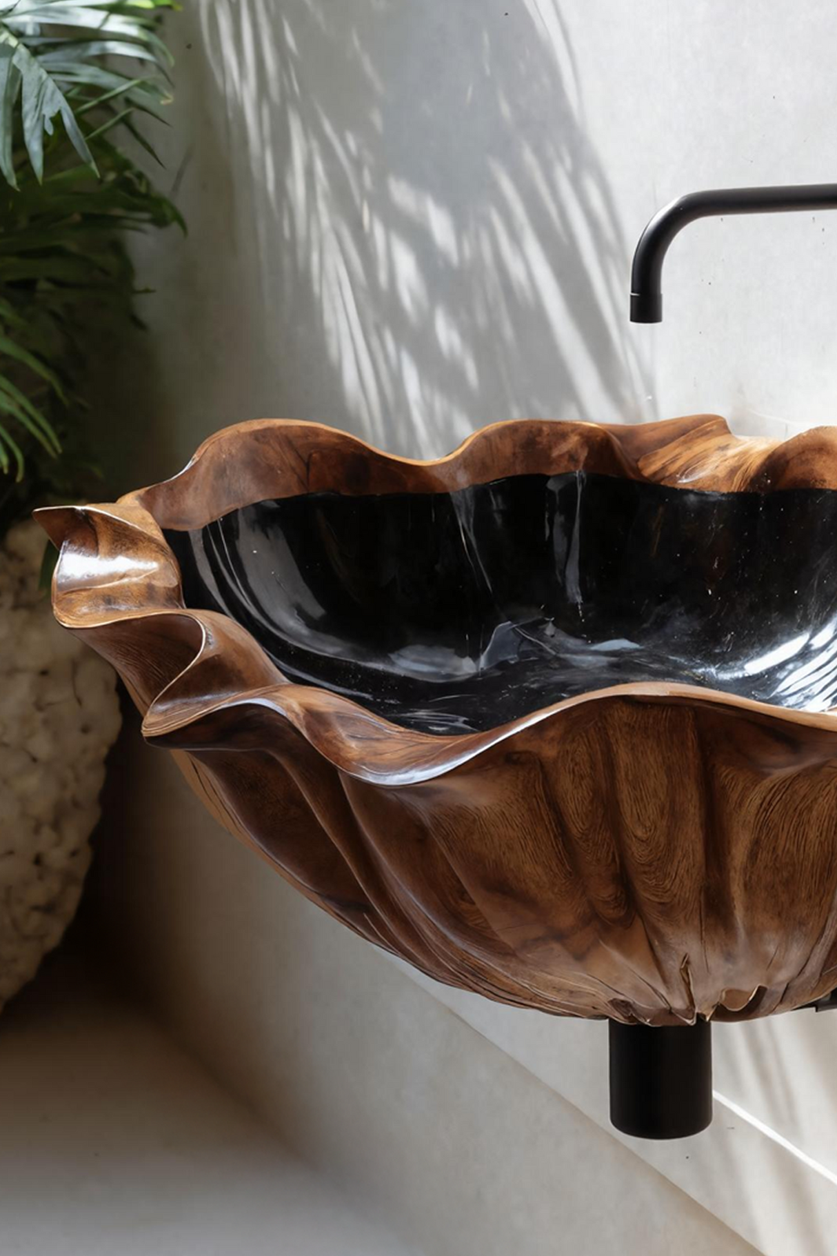 Farmhouse Live Edge Wood Vanity Sink For Timeless Bathroom Decor