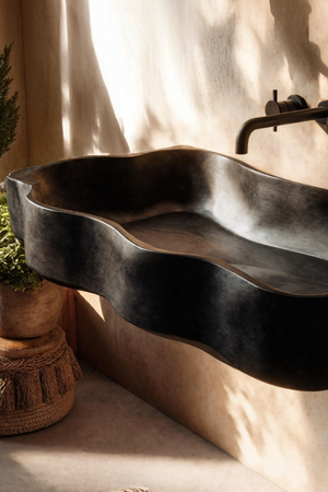 Mid Century Live Edge Wood Vanity Sink For Premium Bathroom Decor