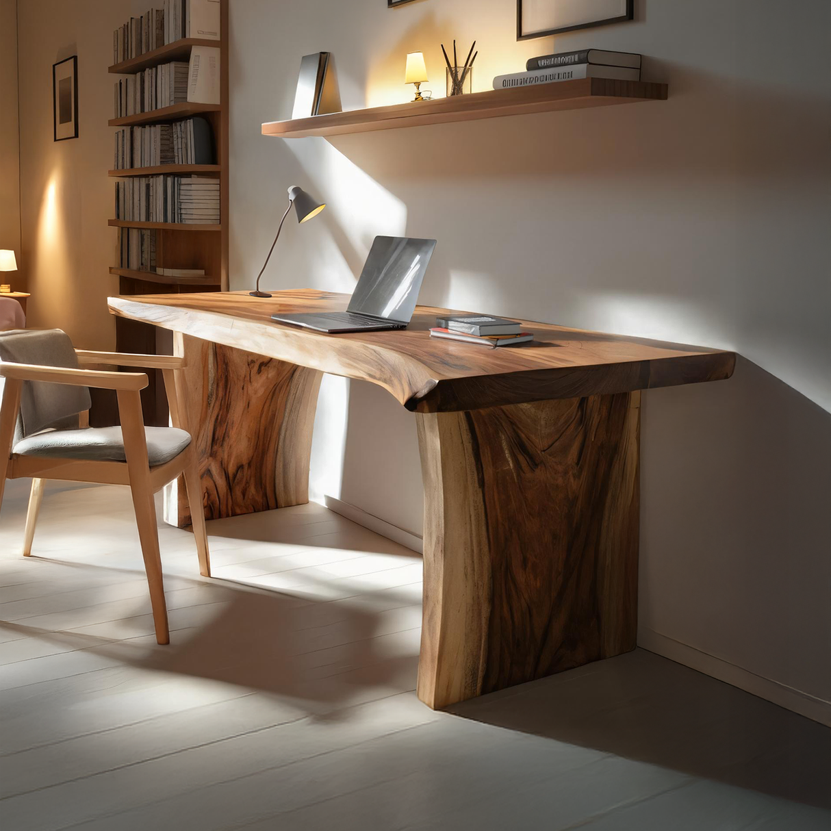 Farmhouse Wooden Desk For Home Workspace And Decor