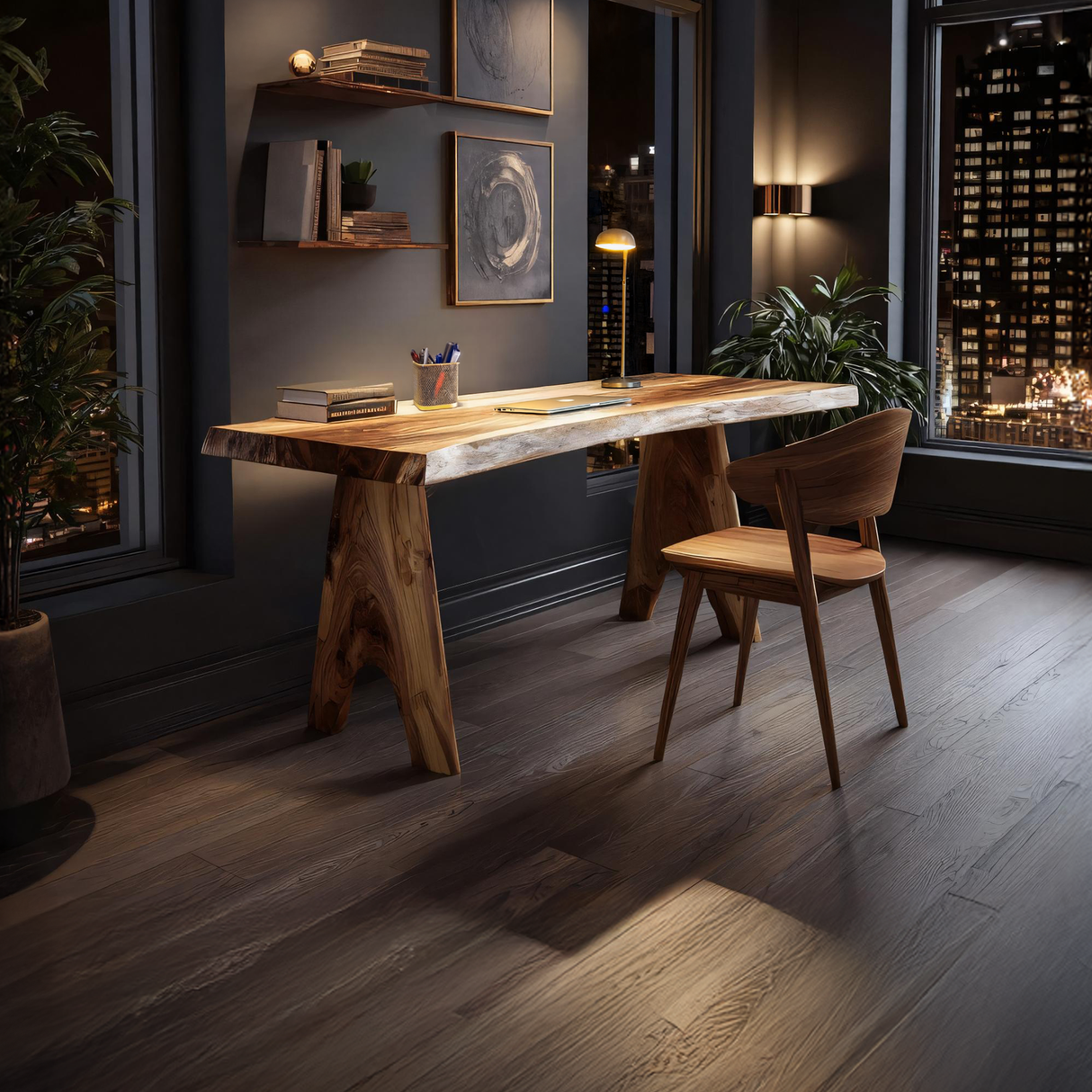 Modern Wooden Desk For Home Study And Creative Space