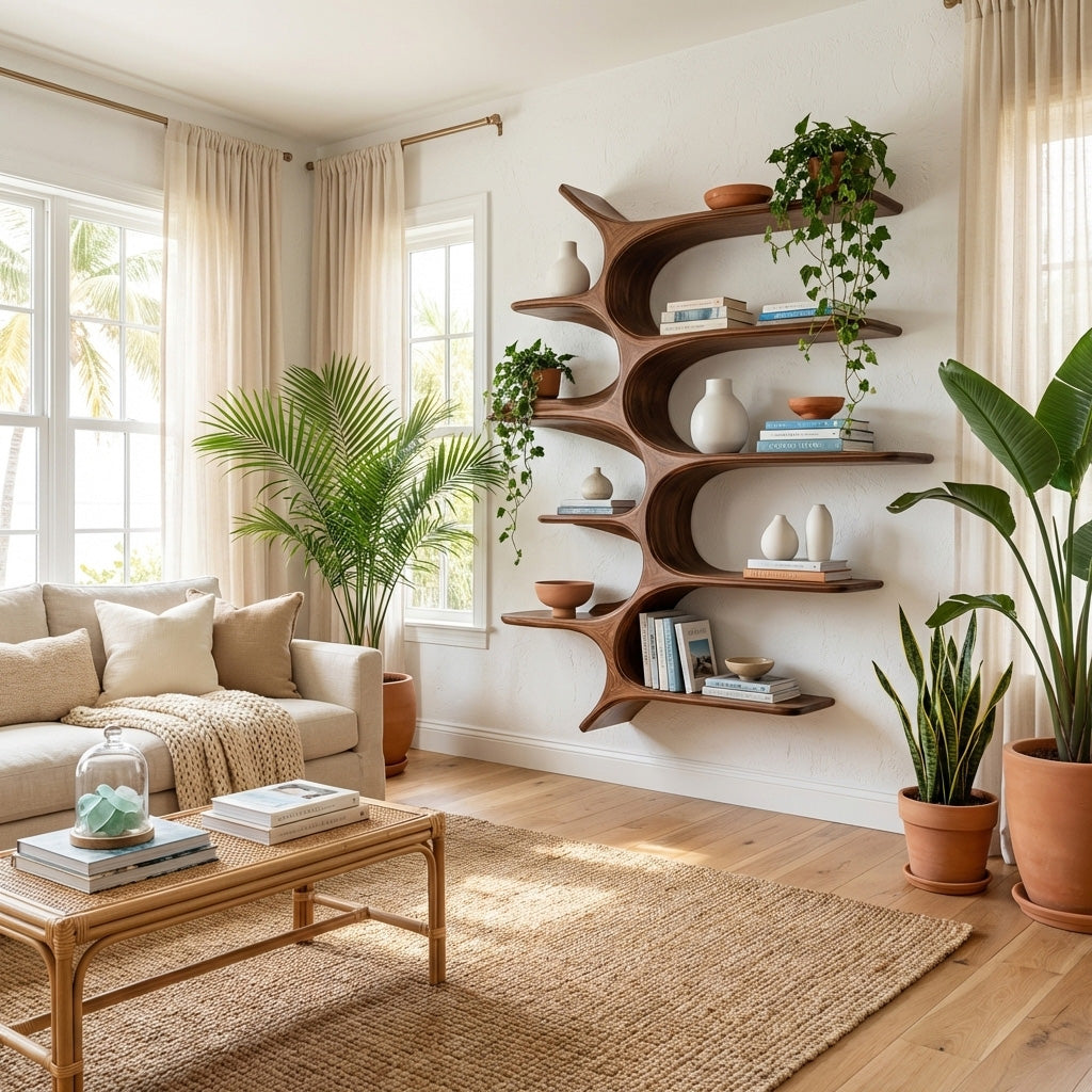 Minimalist Wooden Wall Mounted Shelf For Home Decor
