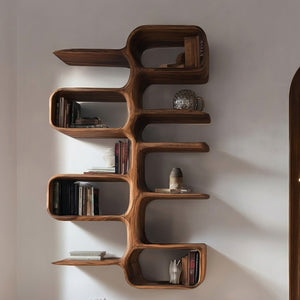 Scandinavian Wooden Wall Shelf For Home Interior Decor